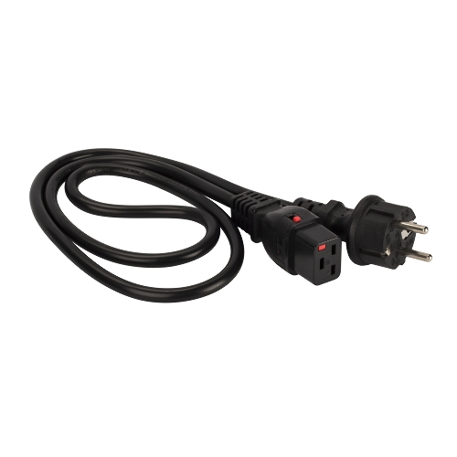 Шнур питания Lanmaster LAN-PP19L/SH-5.0-BK C19-Schuko проводник.:3x1.5мм2 5м 220В 16А черный