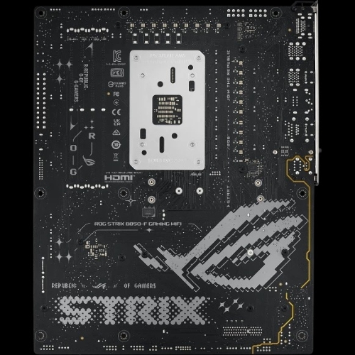 Материнская плата ASUS ROG STRIX B850-F GAMING WIFI, AM5, AMD B850, 4xDDR5, 2xSATA, 4xM.2, 1xPCIe 5.0 x16, 1xPCIe 4.0 x16, 1xPCIe x4, 1xDP, 1xHDMI, 1x2.5Gb LAN, 1xUSB-C 20Gbps, 1xUSB-C 10Gbps, 3xUSB-A 10Gbps, 4xUSB 5Gbps, 4xUSB 2.0, 3x3.5 мм, 7.1, ATX
