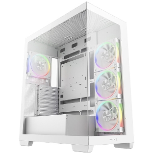 Компьютерный корпус Deepcool CG580 4F V2 WH без БП, боковое окно (панорама), 4x120мм ARGb PWM вентилятора, белый, ATX (R-CG580-WHADA4-G-2)