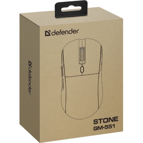 Мышь беспроводная/проводная Defender Stone GM-551 черный, 7200 dpi, радиоканал, Bluetooth, USB, кнопки - 7