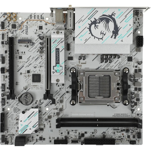 Материнская плата MSI B840M GAMING WIFI6E, AM5, AMD B840, 2xDDR5, 4xSATA, 2xM.2, 1xPCIe 4.0 x16, 1xPCIe 3.0 x4, 1xDP, 1xHDMI, 1x2.5Gb LAN, Wi-Fi 6E, Bluetooth 5.3, 4xUSB-A 5Gbps, 2xUSB-A 2.0, 2x3.5 мм, 7.1, mATX