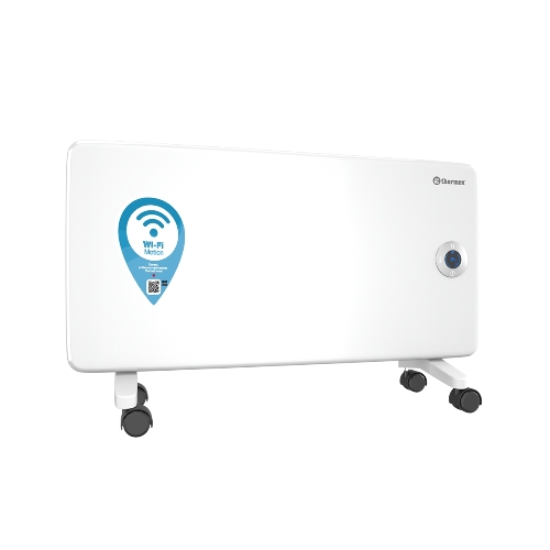Конвектор электрический Thermex Frame 1500E белый, 1500 Вт, 20 м2, термостат, дисплей, WiFi