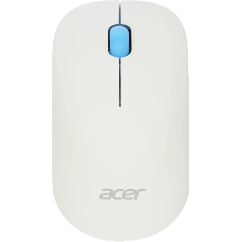 Мышь беспроводная Acer OMR205 белый/голубой, 1200 dpi, радиоканал, USB, кнопки - 3