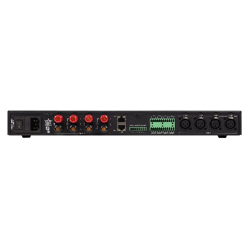 Усилитель Intrend ITAMP-4x500-TD четырехканальный, 4x500W/4Ом, 4x300W/8Ом, мостовой режим: 2x1000W/8Ом, 2x1000W/100V, 2x600W/70V, поддержка Dante, встроенный DSP