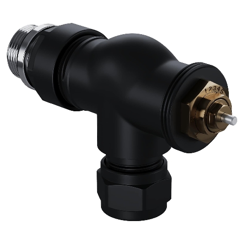 Набор термостатический осевой Royal Thermo Design Pro 15мм М30х1,5 черный