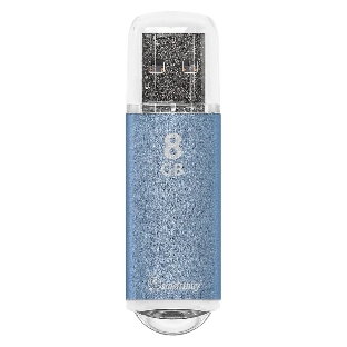 Флешка USB Smartbuy V-Cut Blue (SB8GBVC-B), 8Gb, USB 2.0, R/W 15/5, синий