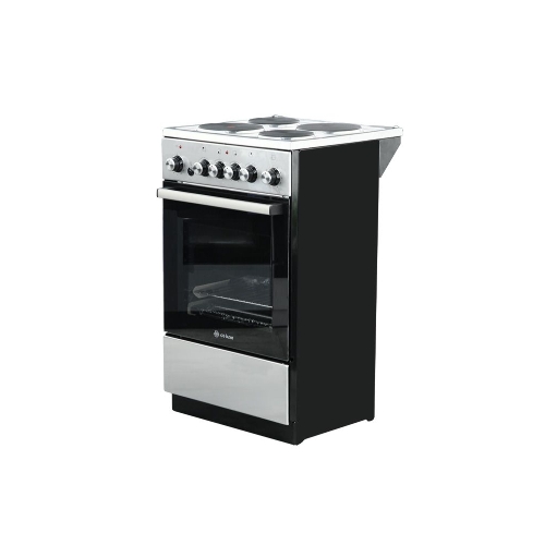 Плита электрическая De Luxe 5004.16э 010 серебристый, конфорок 4 шт, духовка 46 л, гриль, 50 см x 85 см x 50 см