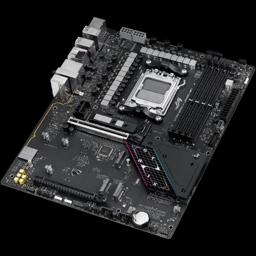 Материнская плата ASUS ROG STRIX B850-F GAMING WIFI, AM5, AMD B850, 4xDDR5, 2xSATA, 4xM.2, 1xPCIe 5.0 x16, 1xPCIe 4.0 x16, 1xPCIe x4, 1xDP, 1xHDMI, 1x2.5Gb LAN, 1xUSB-C 20Gbps, 1xUSB-C 10Gbps, 3xUSB-A 10Gbps, 4xUSB 5Gbps, 4xUSB 2.0, 3x3.5 мм, 7.1, ATX