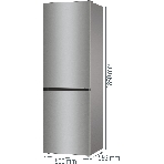 Холодильник Gorenje NRKE62XL серебристый металлик двухкамерный 203/99л морозилка снизу, No Frost