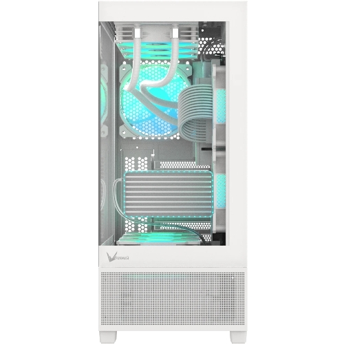 Компьютерный корпус AeroCool/Formula V Line Crystal E1 White, ATX, TYPE-C*1, USB3.0*2, Switch Display Panel