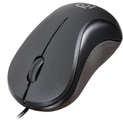 Мышь проводная Oklick 115S черный, 1200 dpi, USB, кнопки - 3