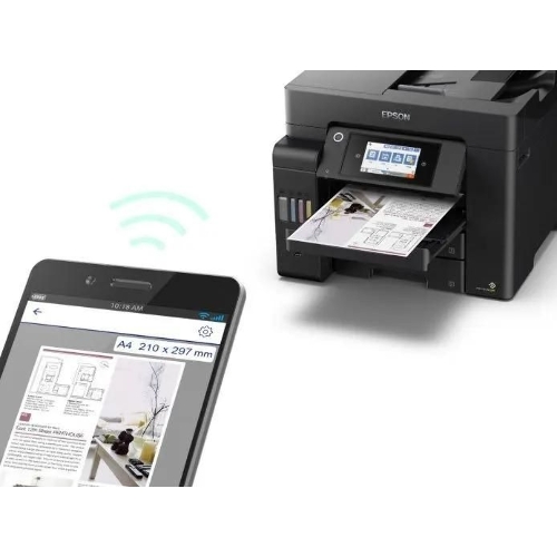 МФУ струйное Epson L6550 (C11CJ30404), A4, цветной, печ. до 25/12 стр/мин.(ч/б/цв.), скан. до 27.5 стр/мин., 4800x2400 dpi (печ.), 2400x1200 dpi (скан.), Ethernet, USB, Wi-Fi