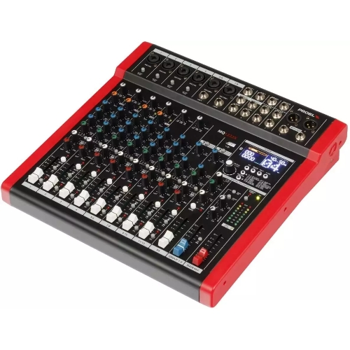Микшерный пульт PROEL [MQ1222X] 12-ти канальный, 24 бит/48 кГц DSP, Bluetooth, медиа-плеер, 4x Combo XLR мик./лин. входа, 2x XLR+1/4" TRS (L/R) стерео мик./лин. входа, 2x XLR+1/4" TRS Main вых., 2x2 USB аудио интерфейс, 2x USB-A порта