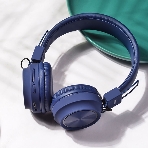 Беспроводные/проводные наушники Hoco W25 синий, полноразмерные, Bluetooth + проводной, до 12 ч.