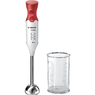 Блендер погружной Bosch MSM64110 белый/красный, 450 Вт, 2 скорости, турбо