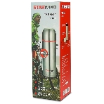 Термос Starwind 20-1000 1 л, серебристый/красный, картонная коробка