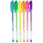 Набор ручек гелевых Silwerhof Create Neon, d=1мм блистер (6шт), 6 цветов