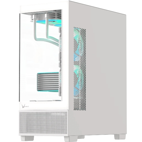 Компьютерный корпус AeroCool/Formula V Line Crystal E1 White, ATX, TYPE-C*1, USB3.0*2, Switch Display Panel