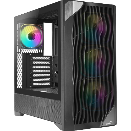 Корпус SAMA V42, Midi-Tower, чёрный, 4 x 120 мм