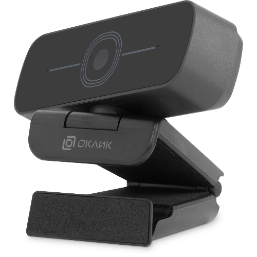Веб-камера OKLICK OK-C001FH 1920x1080, 30 кадр/с, USB Type-A, микрофон (шумоподавление), универсальное крепление