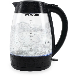 Чайник электрический Hyundai HYK-G4505 2 л, 2200 Вт, черный (корпус: стекло)