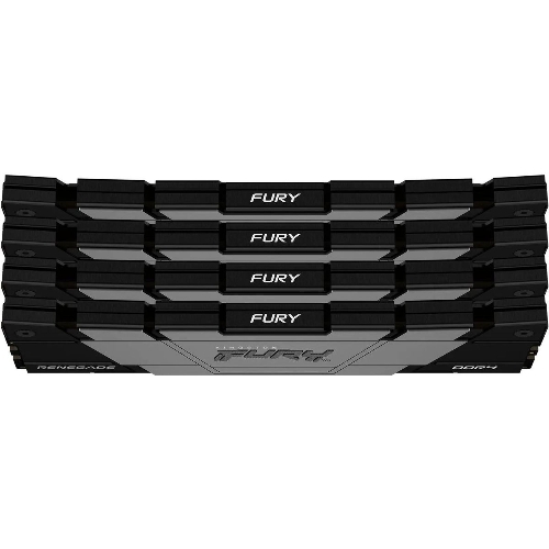 Оперативная память Kingston Fury Renegade, 64Gb (4x16GB), DDR4, 3600MHz, CL16, DIMM, с радиаторами, серый/черный