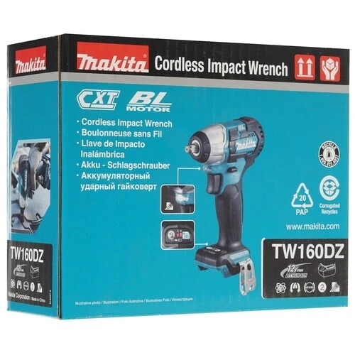 Гайковерт Makita TW160DZ аккум. патрон:квад.3/8