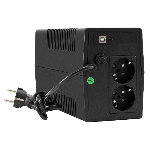 Источник бесперебойного питания ExeGate Smart LB-850.LCD.AVR.2SH.USB (850VA/510W, LCD, AVR, 2*Schuko, USB, батарея 12V 9Ah, черный)