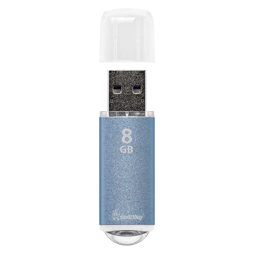 Флешка USB Smartbuy V-Cut Blue (SB8GBVC-B), 8Gb, USB 2.0, R/W 15/5, синий