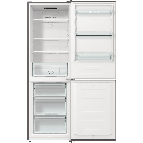 Холодильник Gorenje NRKE62XL серебристый металлик двухкамерный 203/99л морозилка снизу, No Frost