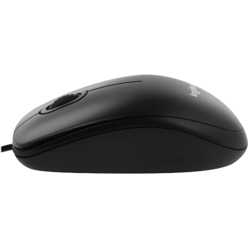 Мышь проводная Logitech B100 черный, 1000 dpi, USB, кнопки - 3