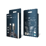 Кабель Rexant 18-7064 USB-A – Type-C, 6А, 66Вт, 1м, в черной нейлоновой оплетке, со световой индикацией