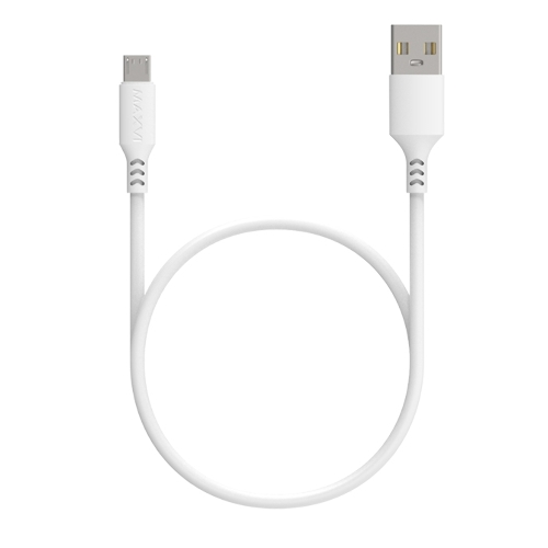 Кабель Maxvi MC-A01 plus white USB-A - microUSB, 2A ток макс. нагрузки 2А, макс. напряжение 5V; стандарт USB 2.0; длина 1.2м, материал PVC, белый