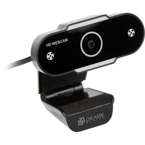 Веб-камера OKLICK OK-C012HD 1280x720, 30 кадр/с, USB Type-A, микрофон, универсальное крепление