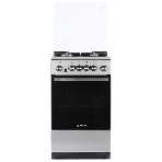Плита комбинированная De Luxe 5040.41ГЭ (КР) ЧР-010 нержавеющая сталь, конфорок 4 шт, духовка 46 л, 50 см x 85 см x 50 см