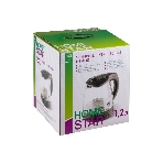 Чайник электрический Homestar HS-1053 1.2 л, стекло/пластик, черный