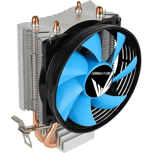 Кулер Aerocool Formula Verkho 2 серебристый/синий 90мм алюминий+медь 2000rpm 25db 4-pin 110W 142мм