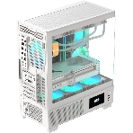 Компьютерный корпус AeroCool/Formula V Line Crystal E1 White, ATX, TYPE-C*1, USB3.0*2, Switch Display Panel
