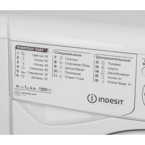 Стиральная машина Indesit EWUC 4105 CIS белый, загрузка фронтальная 4 кг, 1000 об/мин., класс: А
