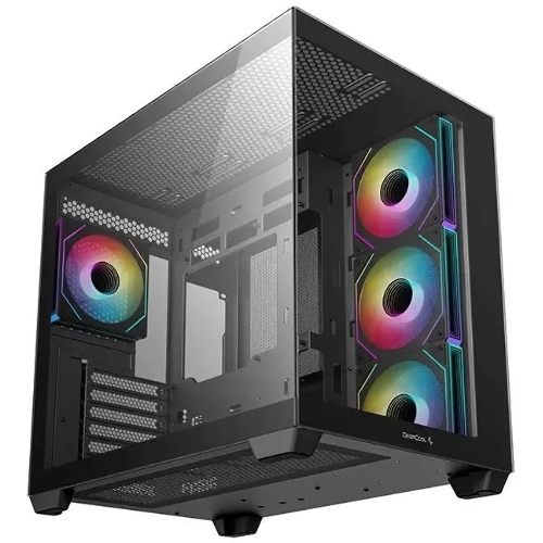 Компьютерный корпус Deepcool CG530 4F черный без БП ATX 2x120мм 2x140мм 2xUSB 2.0 1xUSB 3.0 audio bott PSU