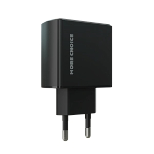 Сетевое зарядное устройство MORE CHOICE NC61 СЗУ 1USB+1USB-C 3.0A PD 20W+QC3.0 быстрая зарядка черный