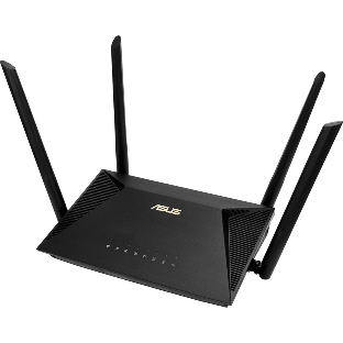 Роутер ASUS RT-AX53U 802.11b/g/n/ac/ax, до 574 + 1201 Mbps, 2,4 + 5 гГц, 4 антенны, USB