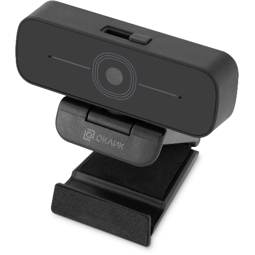 Веб-камера OKLICK OK-C001FH 1920x1080, 30 кадр/с, USB Type-A, микрофон (шумоподавление), универсальное крепление