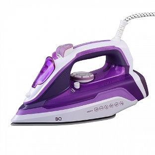 Утюг BQ SI1002 белый/фиолетовый, 2600 Вт, 30 г/мин, 140 г/мин, 320 мл