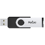 Флешка USB Netac U505 (NT03U505N-016G-20BK), 16Gb, USB 2.0, R/W 70/30, черный/серебристый