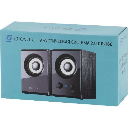 Акустическая система Oklick OK-160 2.0 черный 6Вт