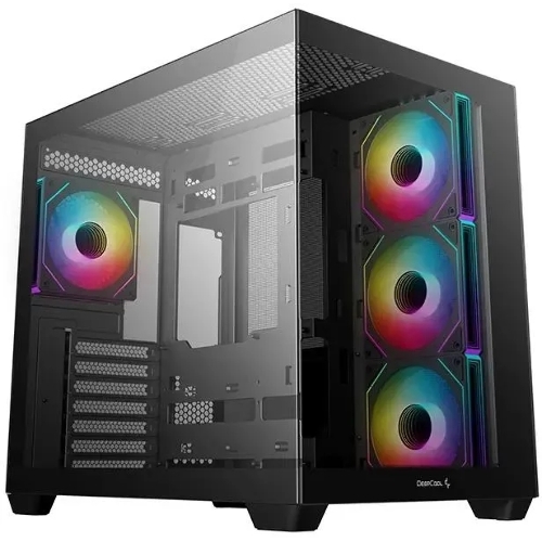 Компьютерный корпус Deepcool CG530 4F черный без БП ATX 2x120мм 2x140мм 2xUSB 2.0 1xUSB 3.0 audio bott PSU