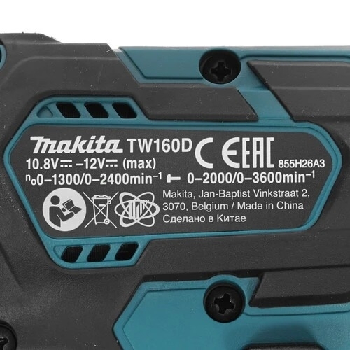 Гайковерт Makita TW160DZ аккум. патрон:квад.3/8