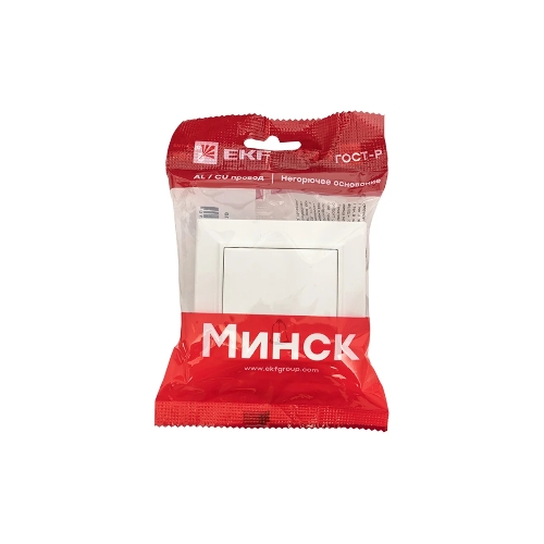 Кнопка звонка EKF ERV10-026-10 СП, Минск, 10А, белый