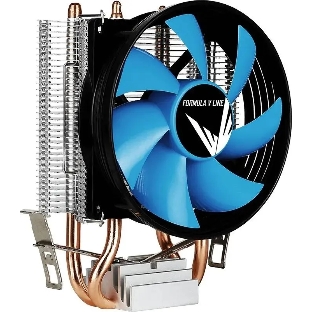 Кулер Aerocool Formula Verkho 2 серебристый/синий 90мм алюминий+медь 2000rpm 25db 4-pin 110W 142мм